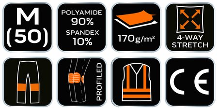 Spodnie robocze PREMIUM,4 way stretch, rozmiar M