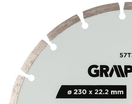 Tarcza diamentowa do cięcia segmentowa, 230 x 22.2 mm, na sucho