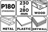 Płótno ścierne 230 x 280 mm, P180