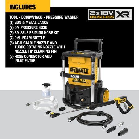 DeWalt DCMPW1600 Myjka Ciśnieniowa 2x18V XR 110 Bar