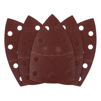 Papiery ścierne na rzep, żelazko 102 x 152 mm, P80, 5 szt., z 11 otworami