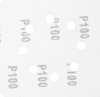Krążki ścierne 150 mm, K100, 5 szt., z 8 otworami, 65mm