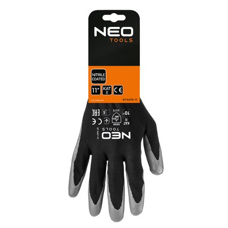 Rękawice robocze, poliester pokryty nitrylem, 4131X, rozmiar 11 (karta)