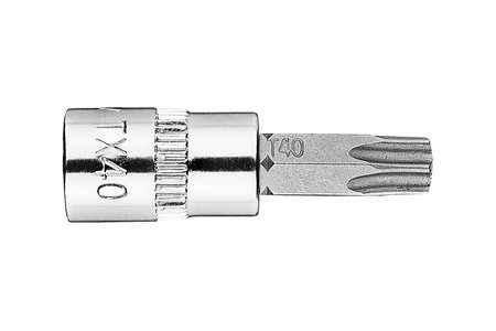 Końcówka TORX TX40 na nasadce 1/4", krótka, 37 mm