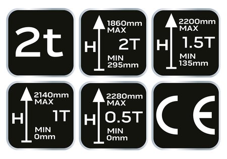 Podnośnik warsztatowy 2 t, 25-2382 mm, żuraw