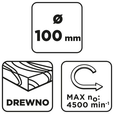 Szczotka nylonowa tarczowa 100 mm, z trzpieniem 6 mm