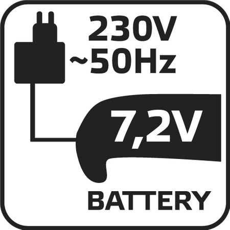 Trymer do trawy i żywopłotu 7.2V, Li-Ion/1.3Ah
