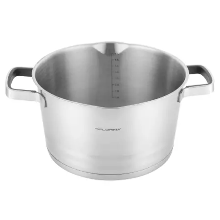 Komplet garnków nierdzewnych Smart 1,5 l i 2 l i 2,5 l 4,5 l + szklanki termiczne  Malachit 250 m + zestaw noży Verio Carf