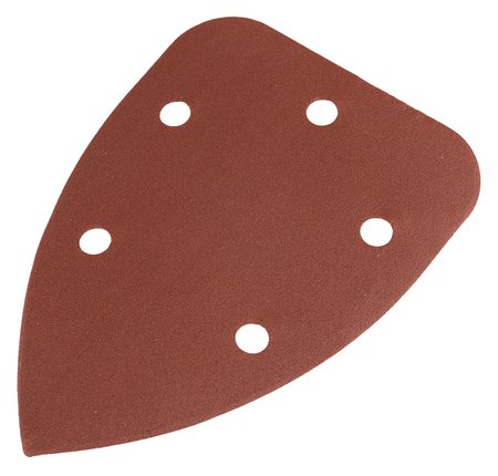 Papiery ścierne żelazko, na rzep 98 x 140 mm, P80, 5 szt., z 5 otworami