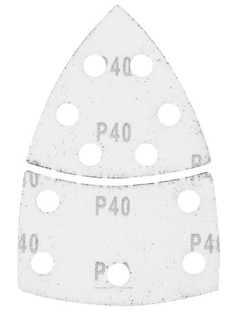 Papiery ścierne na rzep, żelazko 102 x 152 mm, P40, 5 szt., z 11 otworami