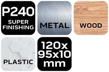 Gąbka ścierna 70 x 25 x 100 mm, K240