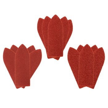 Papier ścierny na rzep delta 32 x 92 mm, K60, K100, K180, zestaw 15 szt.