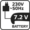 Sekator akumulatorowy 7.2V, Li-Ion/1.3Ah
