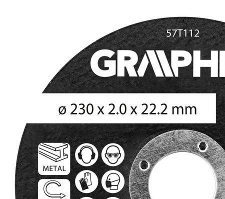 Tarcza tnąca, korundowa do metalu 230 x 2.0 x 22.2 mm, 41 A46-S-BF