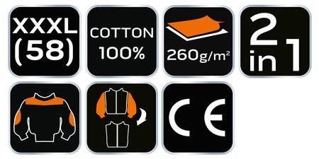 Bluza robocza2 w 1, 100% cotton, rozmiar XXXL