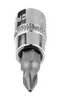 Końcówka wkrętakowa PZ1 na nasadce 1/4", krótka, 37 mm