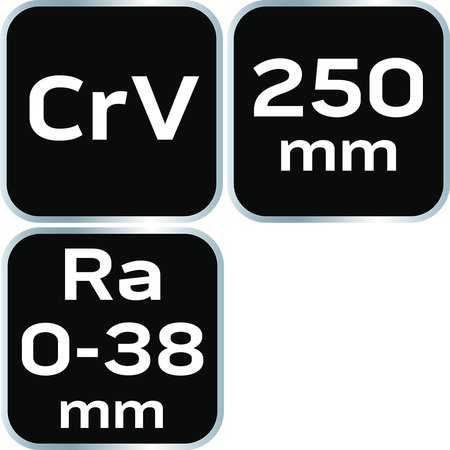 Szczypce do rur 250 mm, zakres 0-38 mm
