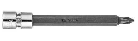 Końcówka wkrętakowa PH1 na nasadce 1/4", długa, 87 mm