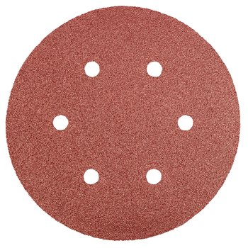 Krążki ścierne 150 mm, K80, 5 szt., z 6 otworami