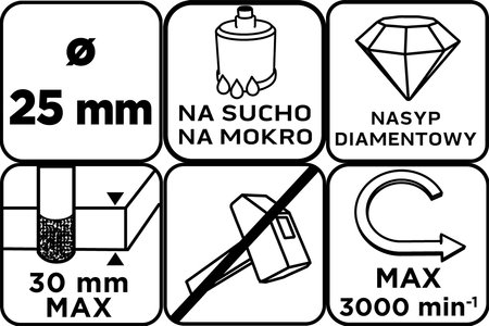 Otwornica diamentowa 25 mm