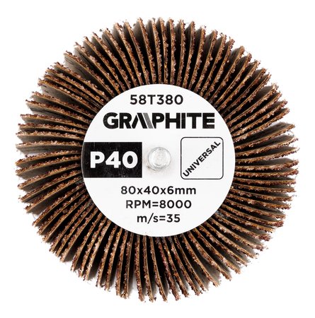 Ściernica listkowa trzpieniowa 80 x 40 x 6 mm, P40