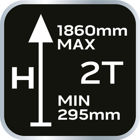 Podnośnik warsztatowy 2 t, 25-2382 mm, żuraw