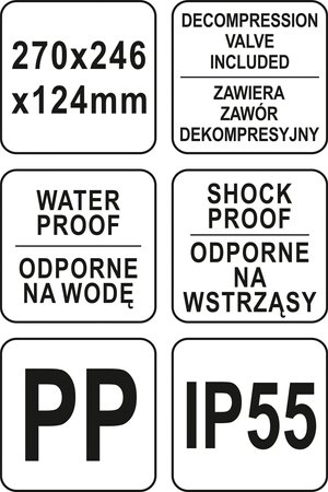 WALIZKA NARZĘDZIOWA HERMET 270*246*124MM