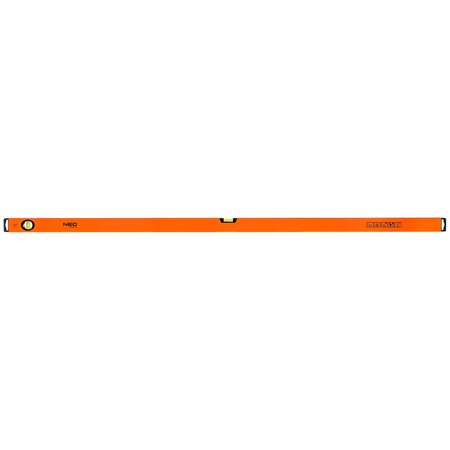 Poziomnica aluminiowa, 2 libelle, frezowana dolna powierzchnia, 200 cm