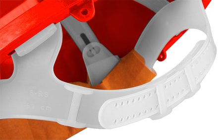 Kask ochronny atestowany, czerwony