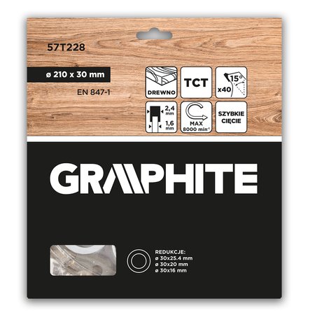 Tarcza do pilarki, widiowa, 210 x 30 mm, 40 zębów