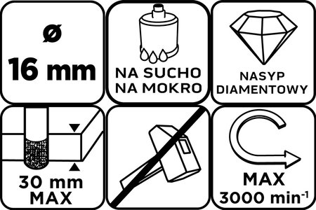 Otwornica diamentowa 16 mm