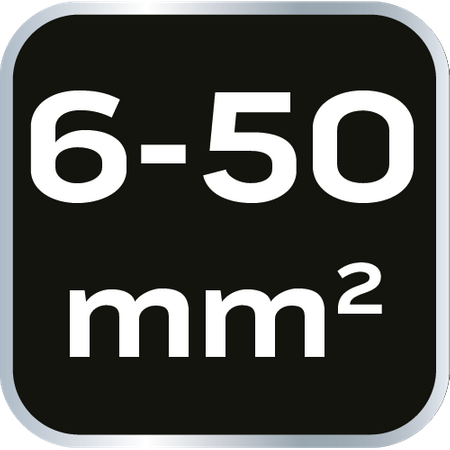 Szczypce do zaciskania końcówek 6-50 mm2 (10-1 AWG), 390 mm