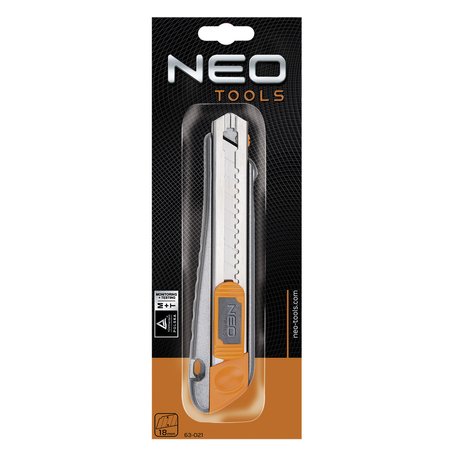Nóż z ostrzem łamanym 18 mm, metalowy korpus