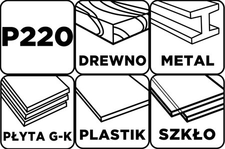 Siatka ścierna biała 115 x 280 mm, P220