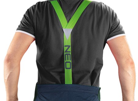 Ogrodniczki robocze PREMIUM, 62% bawełna, 35% poliester, 3% elastan, rozmiar XL
