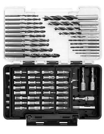 Zestaw wierteł i bitów, nasadki, 66 szt.