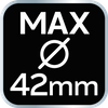 Sekator do gałęzi by-pass 665 mm, zakres do 42 mm, przekładnia, teleskopowe uchwyty
