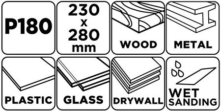 Papier ścierny wodny 230 x 280 mm, P180