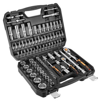 Klucze nasadowe 1/4", 1/2", zestaw 86 szt., CrV