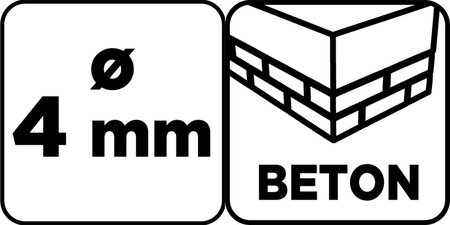 Wiertło do betonu 4 x 75 mm, szlifowane