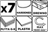 Otwornica do drewna 26 - 63 mm, h 50 mm zęby hartowane, zestaw 7 szt.