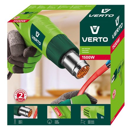 Opalarka 1500W, zakres temperatur: I: 300ºC, II: 500ºC