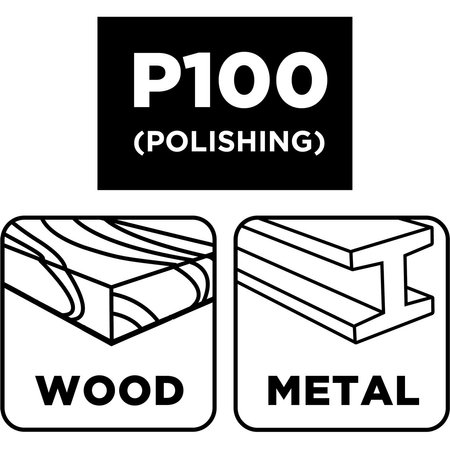 Płótno ścierne w rolce 2,5 m x 115 mm, P100