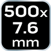 Opaski zaciskowe EXTREME 7.6 × 500 mm, białe, 50 szt.