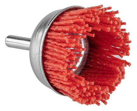 Szczotka nylonowa doczołowa 50 mm, z trzpieniem 6 mm