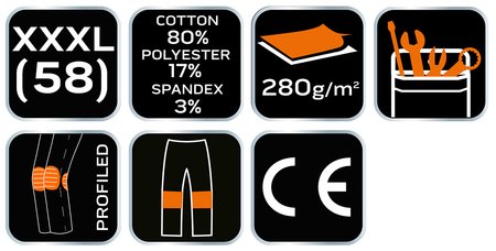 Spodnie robocze OUTDOOR, typu jogger, beżowe, rozmiar XXXL