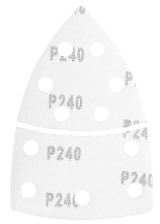 Papiery ścierne na rzep, żelazko 102 x 152 mm, P240, 5 szt., z 11 otworami