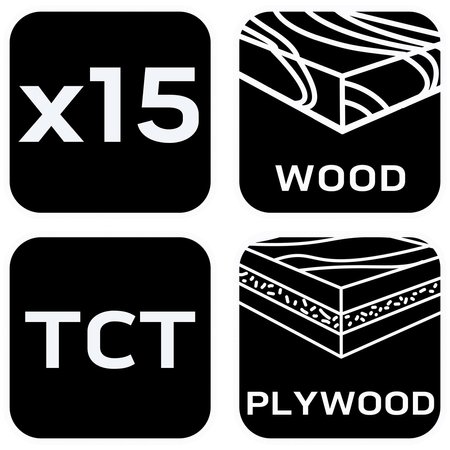 Frezy widiowe, trzpień 8 mm, zestaw 15 szt.