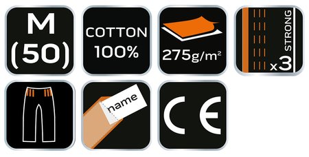 Ogrodniczki robocze HD+, rozmiar M