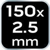Opaski zaciskowe EXTREME 2.5 × 150 mm, czarne, 100 szt.